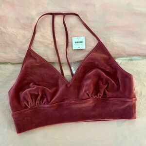 Anthropologie NWT Velvet Bralette Size Large
